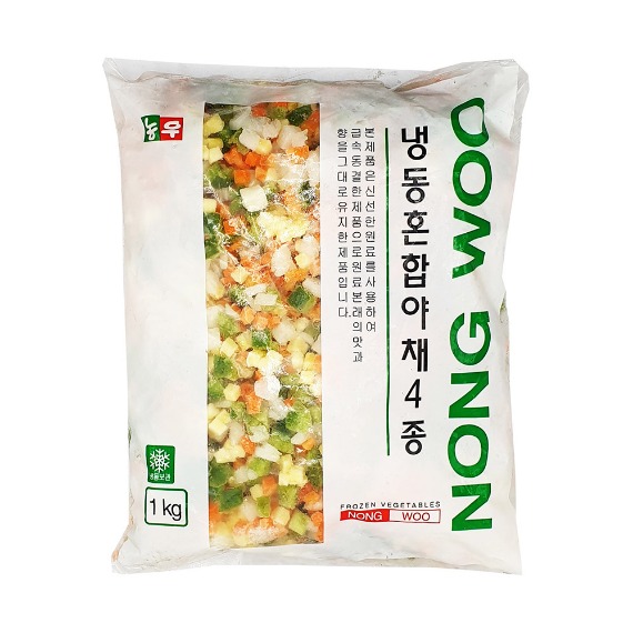 [농우] 냉동 혼합야채4종 10kg (1kg*10봉)